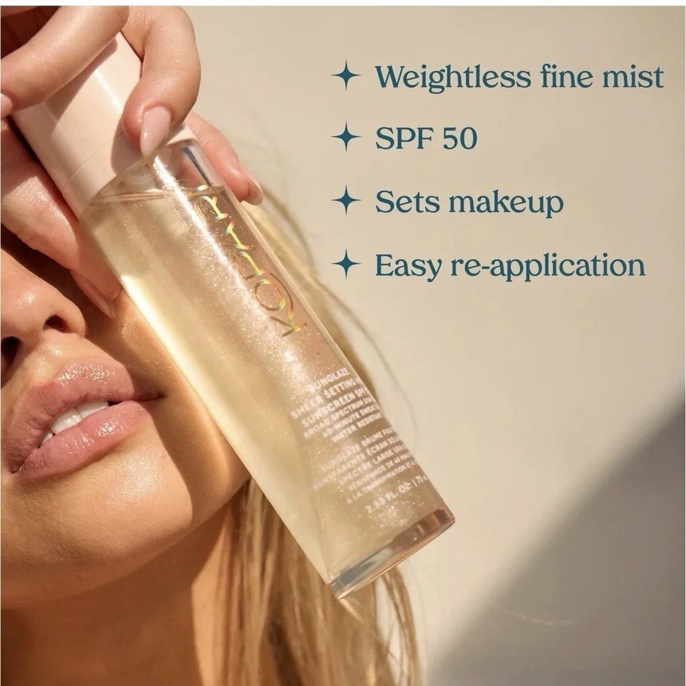 Kopari Sheer Setting Mist Sunscreen Spray - Pink Cap, Golden Sheen